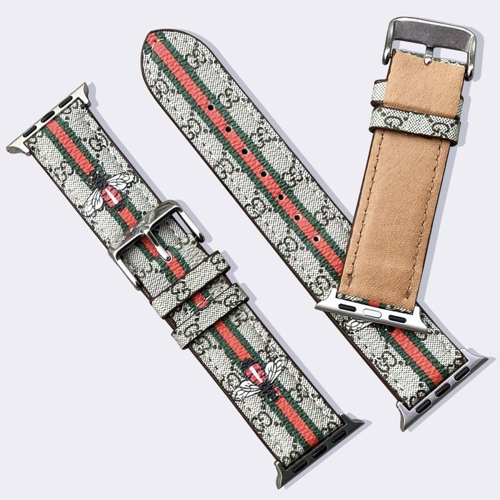 Каишкa от ЕКО кожа Gucci за Apple Watch ULTRA/SE/11/10/9/8/7/6/5