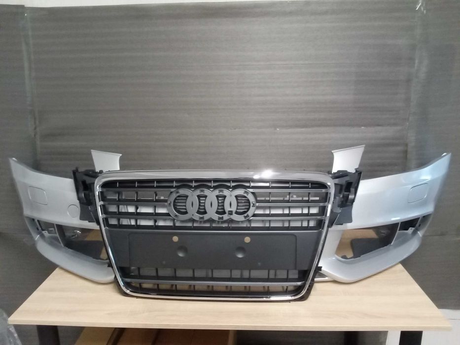 Bara fata Grila radiator Audi A4 B8 2007-2011 Gri LY7G cu spalator far