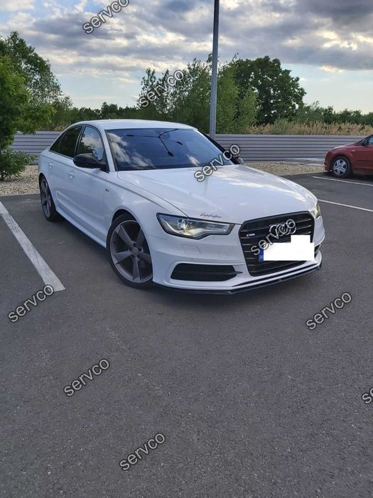 Prelungire splitter bara fata Audi A6 C7 4G S-Line 2011-2014 v3 - Maxton Design
