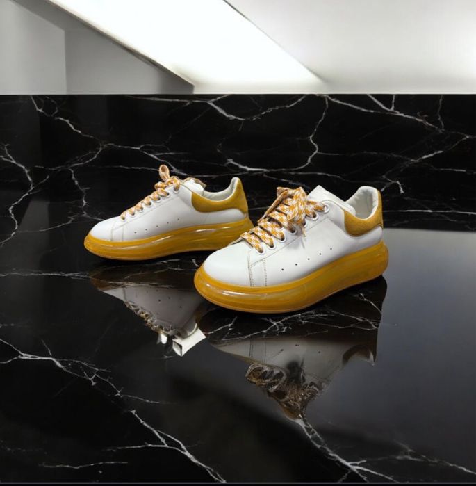 Alexander McQueen Oversized Sneaker 'White Mustard'