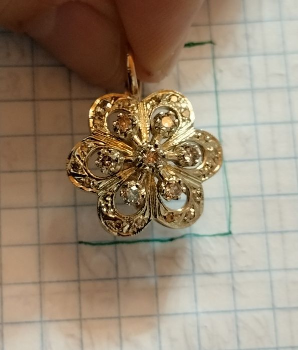 Советские серьги 583 пробы