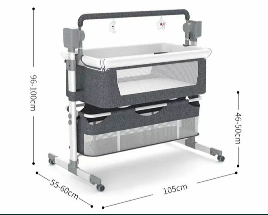 Доставка бесплатная. Детская электрическая люлька Прикроватная кроватк