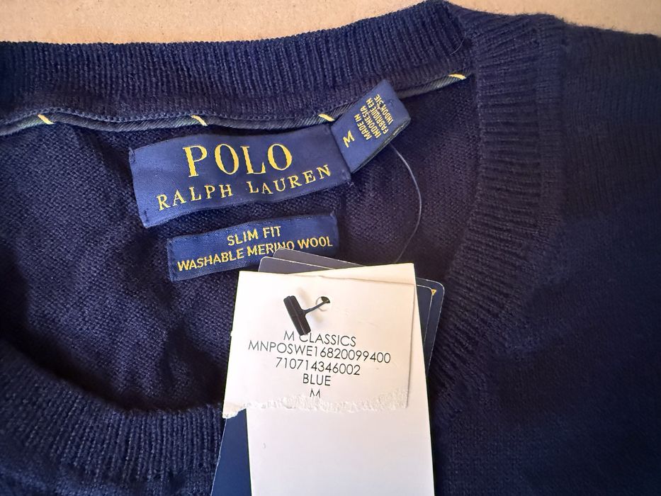 100% мерино вълна POLO RALPH LAUREN Merino Wool ОРИГИНАЛ мъжки пуловер