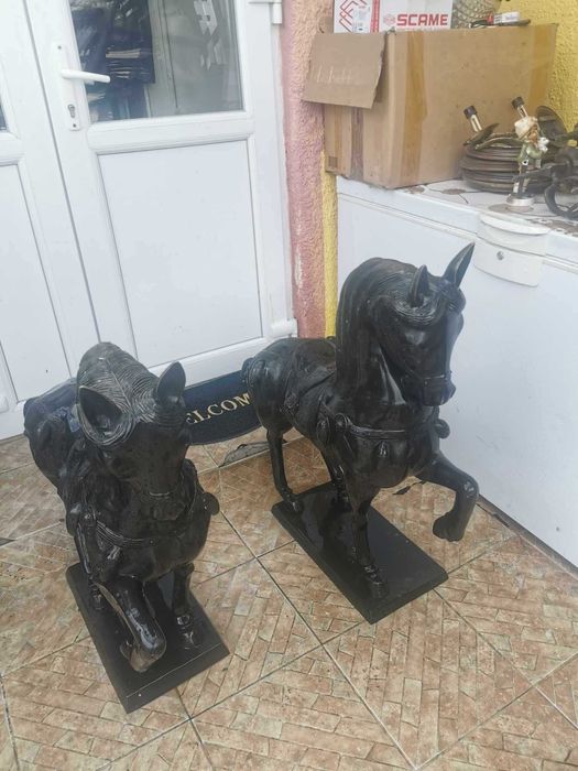 Set statuie de caii decor din bronz