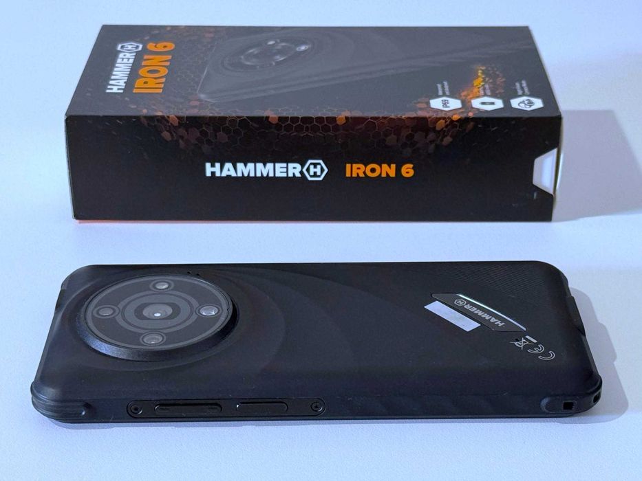 Бартер! НОВ! 24м.Гаранция! Hammer Iron 6 128/6GB Black (Черен) 6050 mAh