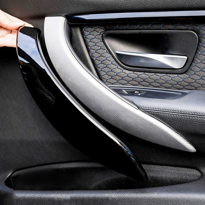 Set 4 ornamente manere negru lucios piano black BMW Seria 3 F30 F31