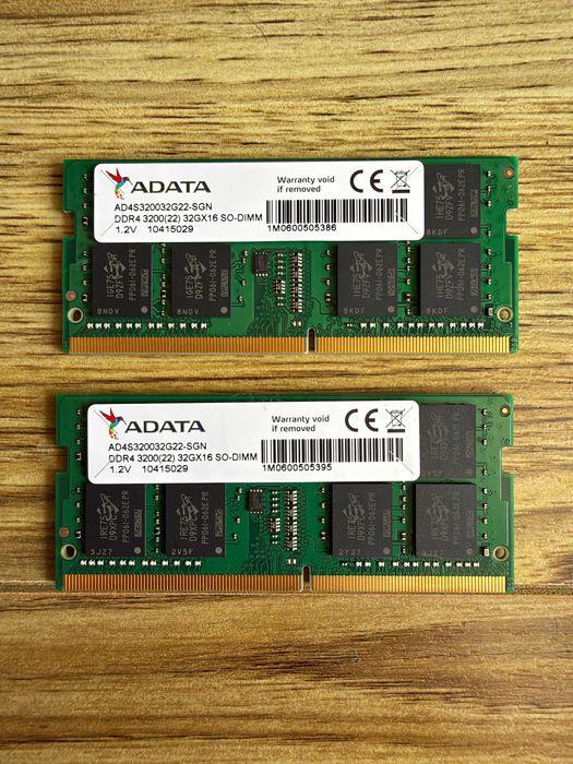 64GB DDR4 3200MHz Рам Памет За Лаптоп Adata AD4S320032G22-SGN