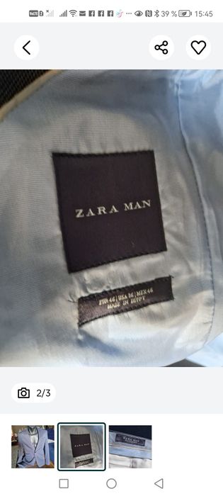 Costum bărbați Zara