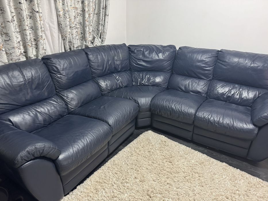 Canapea piele naturala cu recliner