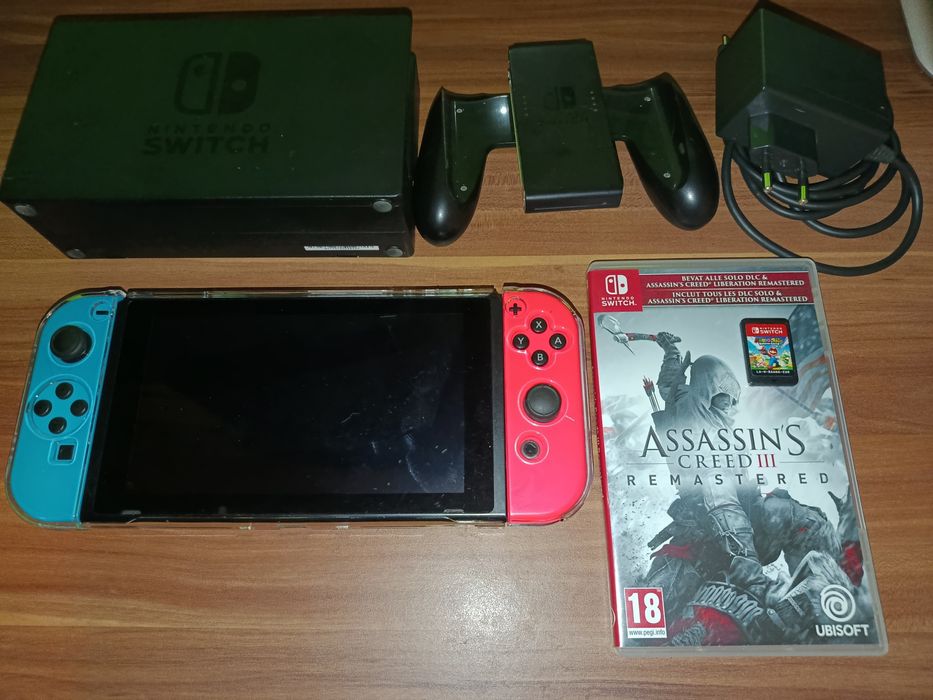 Consola Nintendo Switch V2 + accesorii + 2 jocuri