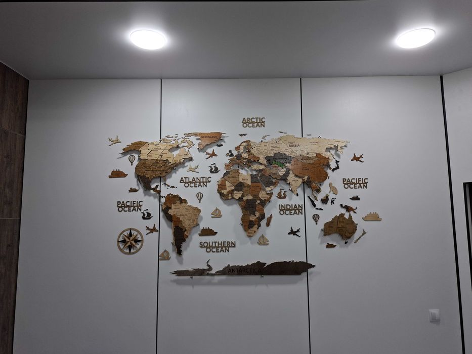 3d karta, 3d karta mira, 3д карта мира, 3D Yog‘och Dunyo Xaritalari