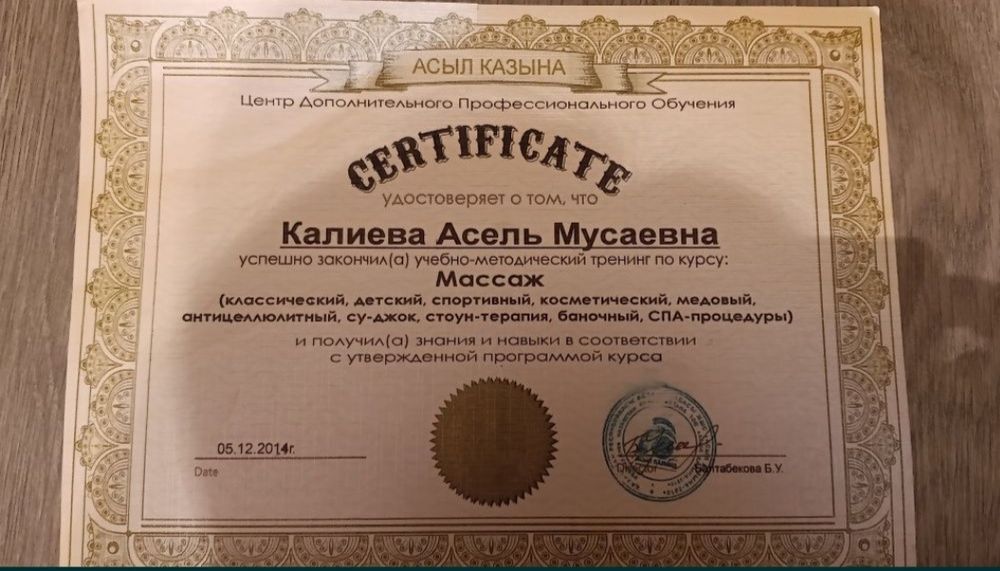 Массаж классический...