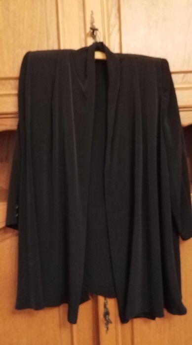 Blazer negru, semilung, "piersica" neagra