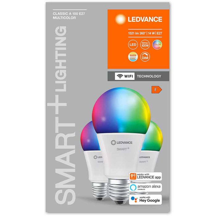 Set 3 becuri RGB WiFi LED Smart LEDVANCE E27 14W 1521lm Sigilate