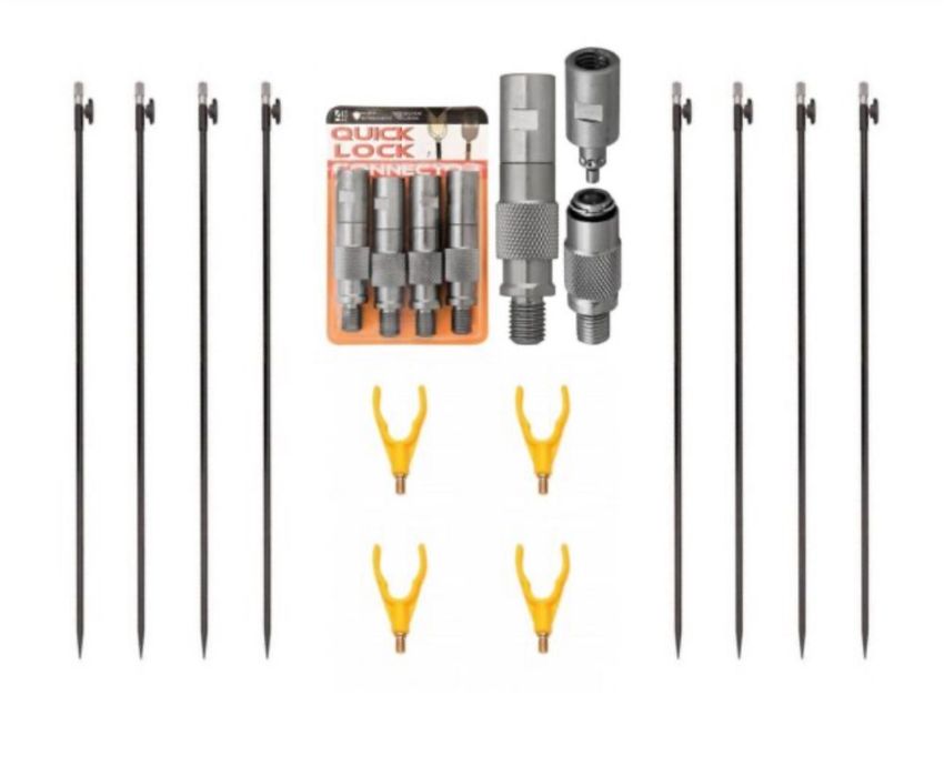 Set 4 conectori  + 4 suporti spate + 8 tije pescuit – produse noi
