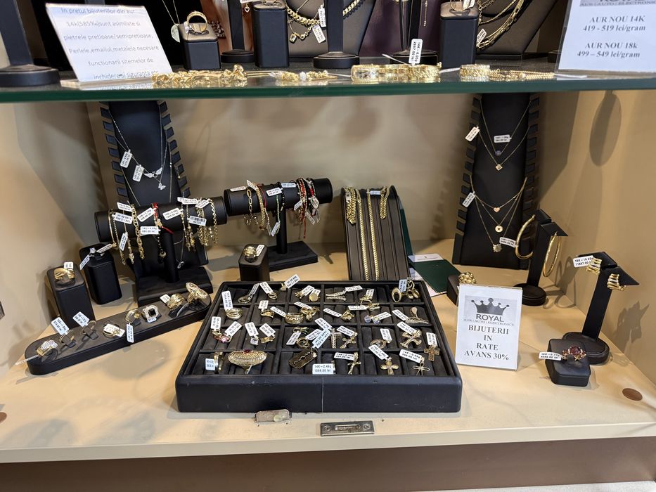 Bijuteria ROYAL: Bratara Lant  Inel Cercei  Aur 14K  dama barbat 585