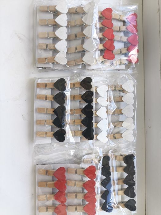 Декоративные прищепки с сердечками