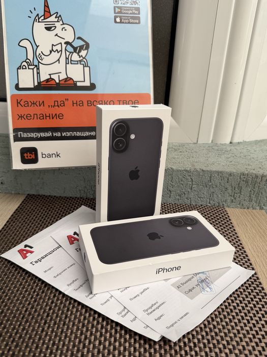 Нов•iphone 16 Black ЛИЗИНГ 25€/м айфон 16 128GB