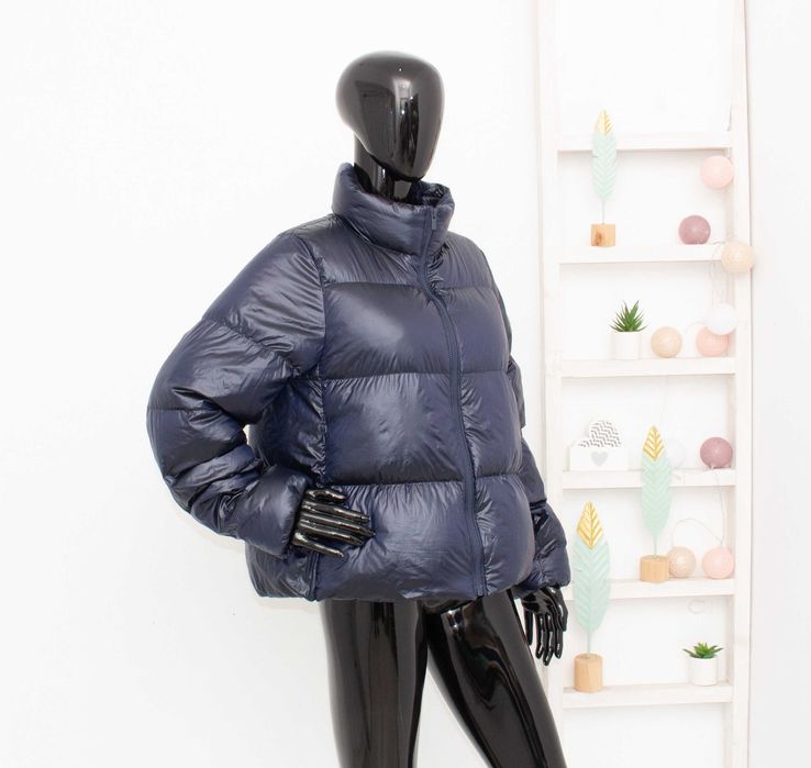 Uniqlo Ultra Light Down дамско пухено яке син хамелеон oversize пух M
