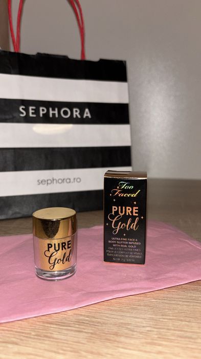Too faced - pure gold sclipici ultra fin BODY GLITTER INFUSED WIER REAL GOLD