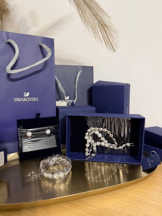 Set Swarovski Angelic Argintiu/ colier - brățară - cercei
