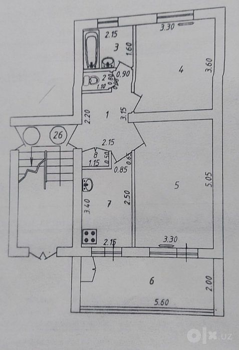 Продаю квартиру Яшнабадский р-он Авиасозлар Олмос метро 2-ком 2-этаж 4