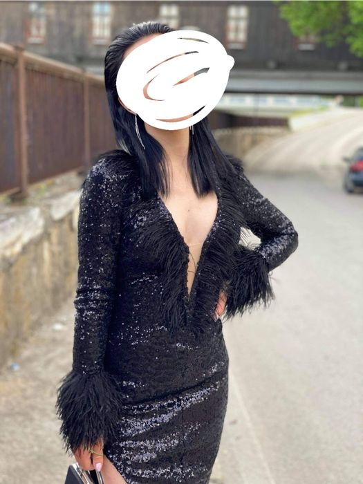 Черна бална рокля