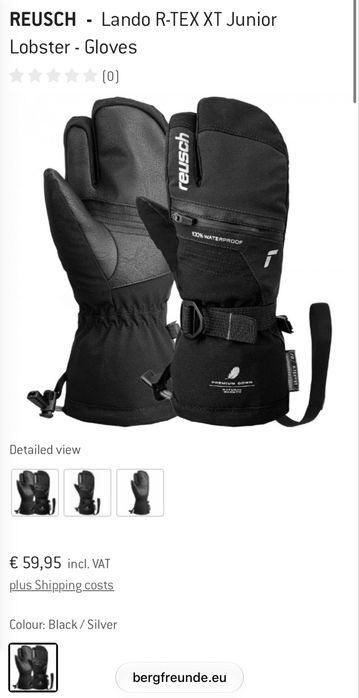 Manusi ski baieti Reusch R-TEX XT Junior Lobster, negru