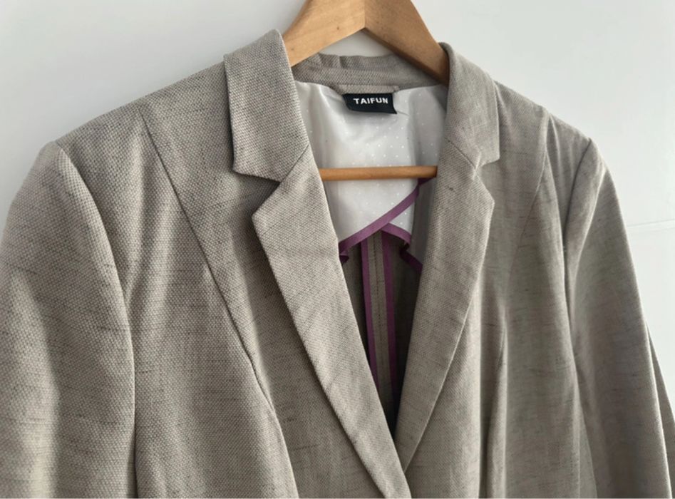 Sacou bej Taifun lână și viscoză