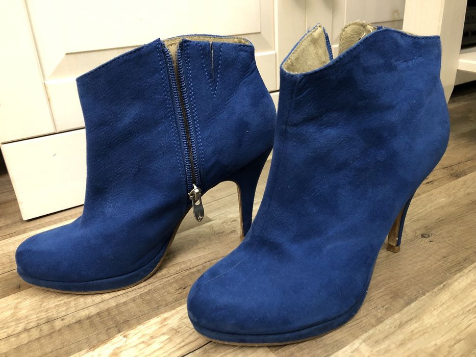 Botine dama 38, albastru, Tamaris