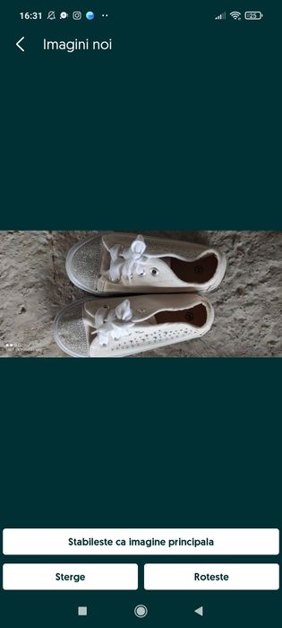 Teneși din pânza fetite, masura 28