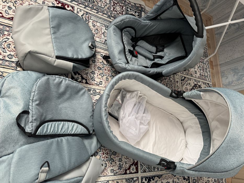 Коляска детская 3 в 1 (в подарок шезлонг)