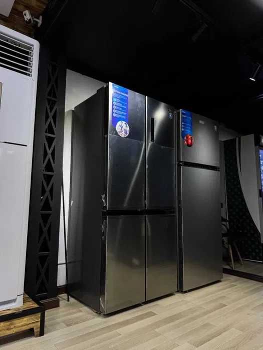 Холодильник Midea стальной 4-х дверный, Inverter + ДОСТАВКА
