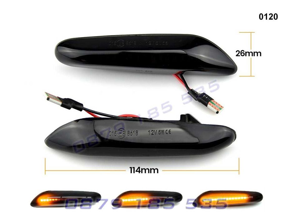 Динамични бягащи мигачи BMW E46 E90 E60 E87 бмв е46 е90 е60