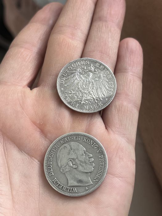 Monede argint 900 de colectie 2 marci 1877/1911
