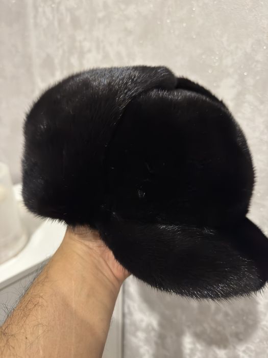 Шапка ушанка норковая