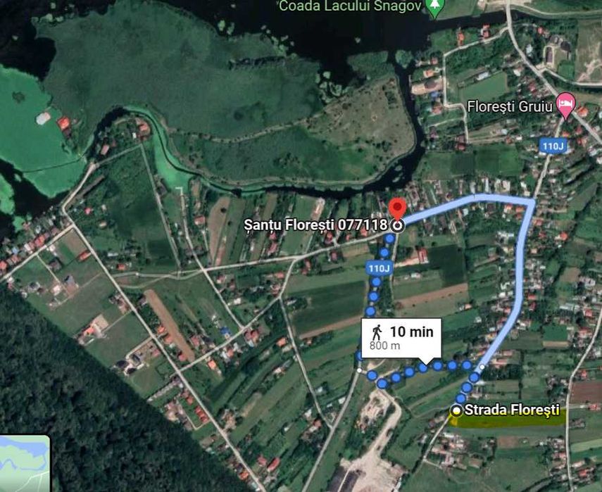 Teren intravilan zona lacului Snagov, curent, asfalt, gaz, 18990 euro