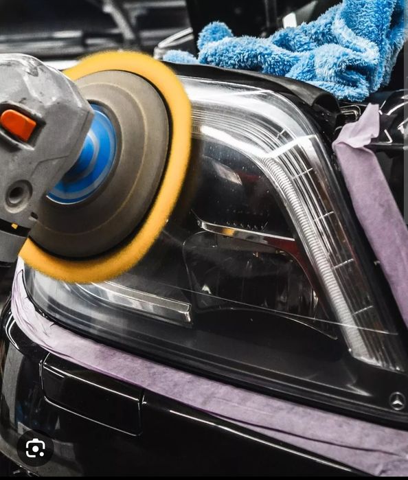 Полировка фар и чистка