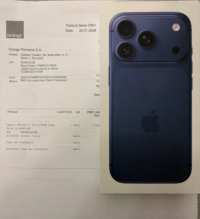 iPhone 17 Pro 256GB nou