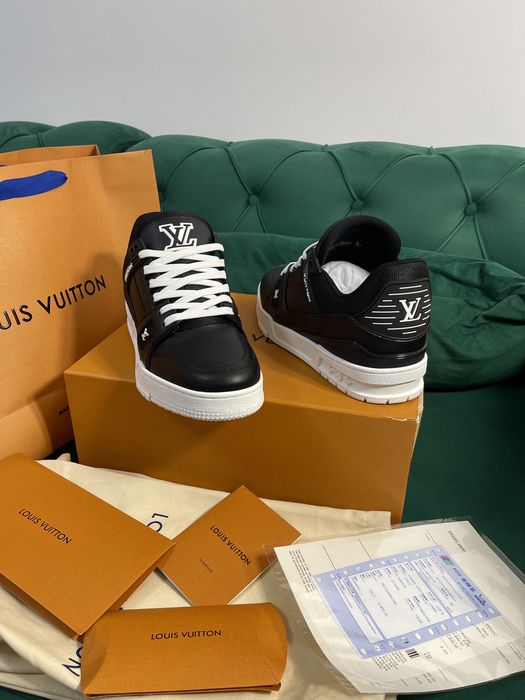 Adidasi Louis Vuitton piele naturala 100% Full Box colectie noua