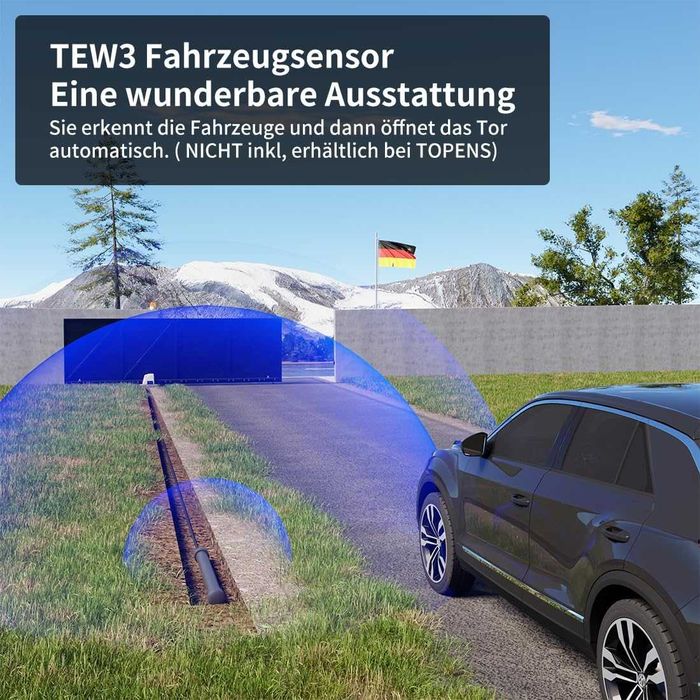 Deschizător de porți glisante TOPENS RK1100T de max 1300 kg și 12 m