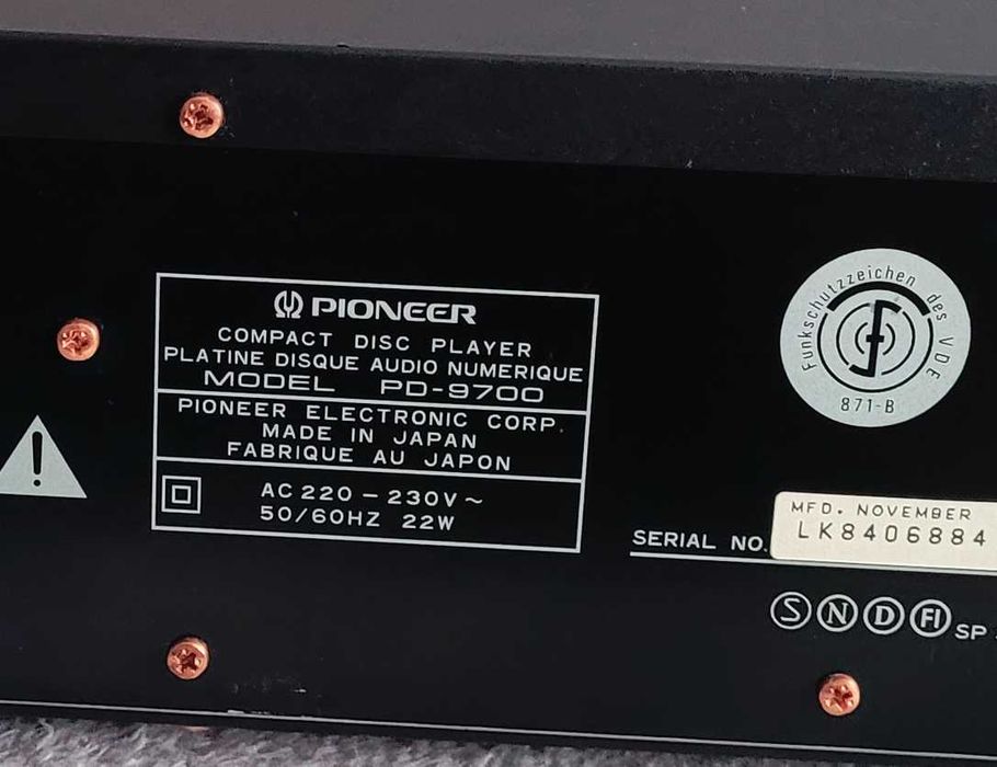 PIONEER PD-9700 cd-player Hi-Fi Premium *model de referinţă