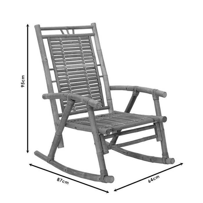 Люлеещ се стол от естествен бамбук Lacko