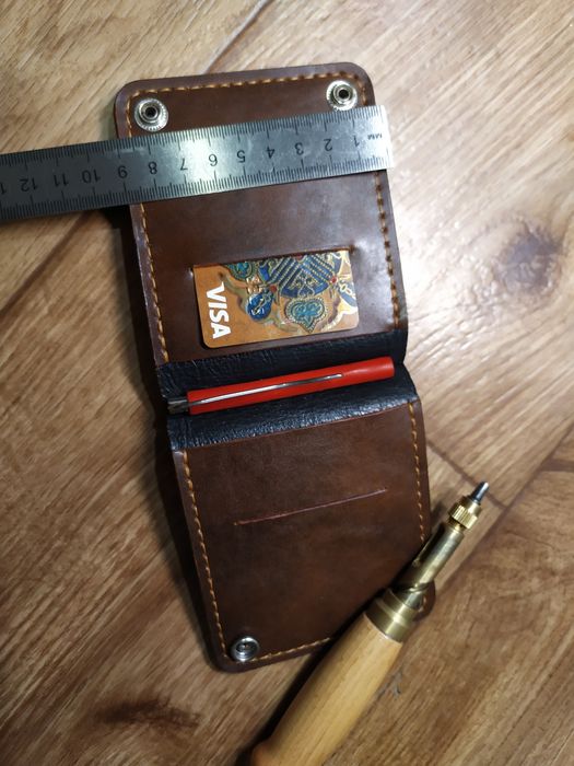 Зажим для денег кожаный