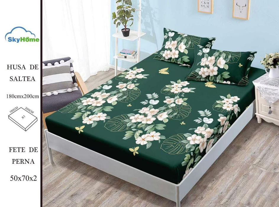 Oferta : trei huse de pat + două fețe de pernă la alegere