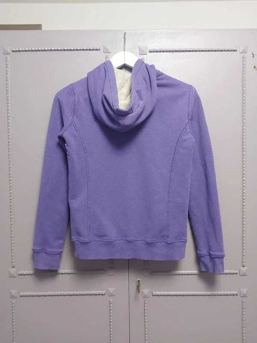 Hanorac Tommy Hilfiger, cu gluga, îmblănit, mov, marimea 16(croiala S)