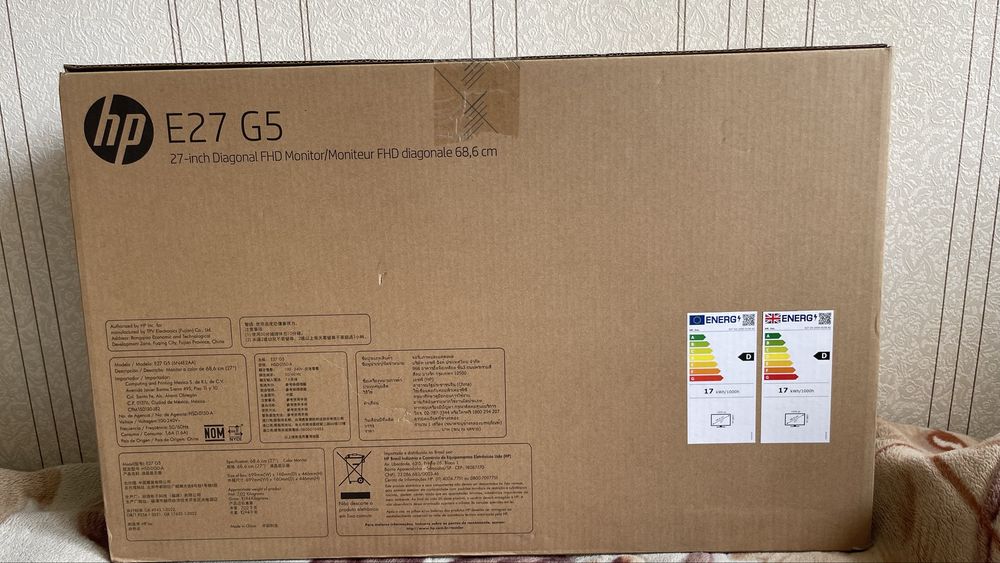 HP E27 G5 27” IPS Full HD — новый, запечатанный