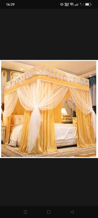 Yotoq uchun shohona pardalar