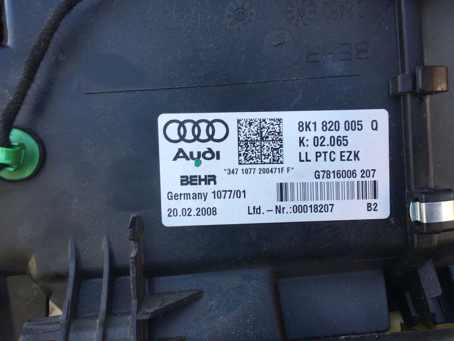 Aeroterma cu rezistenta tulumba clima audi a4 b8 2008 2010