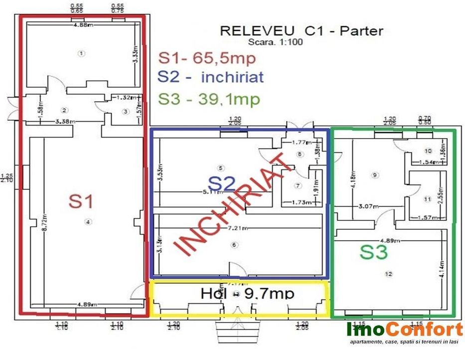 Spatii pentru birouri-cabinete, situate ultracentral